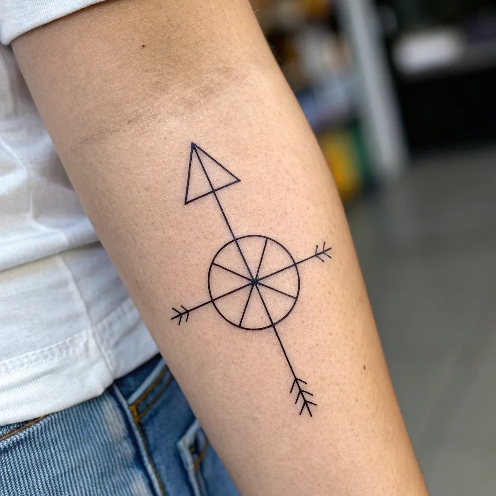 Minimalistic line tattoo design